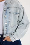 KADIN TAŞLI SERPME 5038 DENIM CEKET