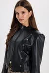 KADIN DİK YAKA FERMUARLI ENT-2952 DERİ CEKET