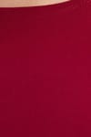 Kadın Slim Fit Dar Kesim Pamuklu Modal Kumaş Uzun Kollu Kayık Yaka Koyu Bordo Bluz