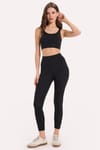 Kadın Slim Fit Dar Kesim İnce Askılı Kare Yaka Siyah Crop