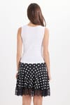 Kadın Slim Fit Dar Kesim Askılı Kare Yaka Pamuklu Beyaz Crop Atlet