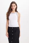 KADIN ASKILI ÇİZGİLİ BİYELİ GF CROP ATLET
