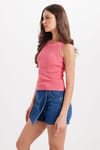 KADIN ASKILI ÇİZGİLİ BİYELİ GF CROP ATLET