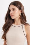 KADIN ASKILI ÇİZGİLİ BİYELİ GF CROP ATLET