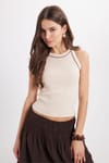 KADIN ASKILI ÇİZGİLİ BİYELİ GF CROP ATLET