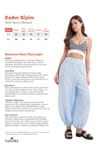 Kadın Slim Fit Dar Kesim Sırtı Çapraz Bağlamalı Askılı V Yaka Çizgili Ekru Crop 