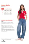 Kadın Slim Fit Dar Kesim Kısa Kollu Baskılı Omzu Şeritli V Yaka Kırmızı Tişört Body