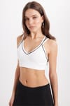 KADIN SIRTI ÇAPRAZ ASKILI YMB  BİYELİ SPORCU BÜSTİYER CROP