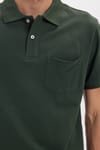 Erkek Regular Fit Klasik Kesim %100 Pamuk Düz Pike Haki Polo Yaka Tişört