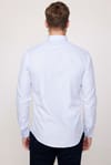 Slim Fit Pamuklu Kolay Ütü Erkek Mavi Gömlek