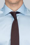 Slim Fit Dar Kesim Pamuk Saten, Erkek Gömlek