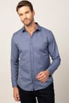 Slim Fit Dar Kesim Armürlü Erkek Gömlek