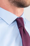 Slim Fit Dar Kesim Pamuk Saten, Erkek Gömlek