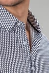 Slim Fit Dar Kesim Kısa Kol Armürlü Spor Erkek Gömlek