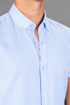 Slim Fit Dar Kesim Kısa Kol Spor Erkek Gömlek