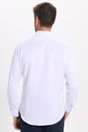Slim Fit Uzun Kollu Pamuklu Düz Erkek Beyaz Gömlek