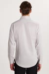 Slim Fit Uzun Kollu Pamuklu Düz Erkek Bej Gömlek