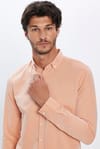 Slim Fit Düğmeli Yaka Pamuklu Kolay Ütü Düz Erkek Gömlek