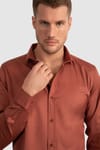 Slim Fit Dar Kesim Likralı Düz Saten Erkek Gömlek