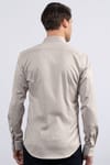 Slim Fit Dar Kesim Likralı Düz Saten Erkek Gömlek