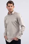 Slim Fit Dar Kesim Likralı Düz Saten Erkek Gömlek