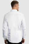 Slim Fit Dar Kesim Likralı Düz Saten Erkek Gömlek