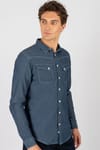 Slim Fit Dar Kesim Çift Cep Kot Erkek Gömlek