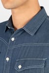 Slim Fit Dar Kesim Çift Cep Kot Erkek Gömlek