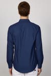 Slim Fit Gündelik Denim Lacivert Erkek Gömlek