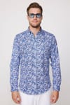 Slim Fit Desenli Pamuklu Kolay Ütü Erkek Gömlek