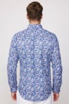 Slim Fit Desenli Pamuklu Kolay Ütü Erkek Gömlek