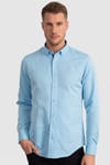 Slim Fit Dar Kesim Uzun Kol Poplin Oxford