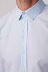 Slim Fit Pamuklu Kolay Ütü Mavi Erkek Gömlek