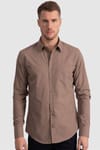 Slim Fit Dar Kesim Tery Cotton Erkek Gömlek