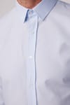 Slim Fit Pamuklu Kolay Ütü Mavi Erkek Gömlek