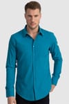 Slim Fit Dar Kesim Tery Cotton Erkek Gömlek