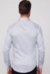 Slim Fit Koton SatenPremium Seri Gri Erkek Gömlek