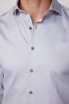 Slim Fit Koton SatenPremium Seri Gri Erkek Gömlek