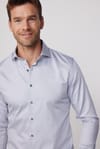 Slim Fit Koton SatenPremium Seri Gri Erkek Gömlek