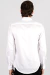 Slim Fit Uzun Kollu %100 Koton Saten Premium Erkek Beyaz Gömlek