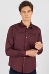 Slim Fit Uzun Kol Metal Düğme Denim Koyu Mavi Erkek Gömlek
