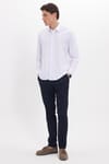 Slim Fit Kolay Ütü Teri Emen Nefes Alan Doku Kravatlık Dört Mevsim  Erkek Gömlek