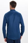 Slim Fit Kolay Ütülenebilir Ter Konforu Sağlayan Kravatlık Yaka Dört Mevsim Lacivert Erkek Gömlek