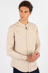 Slim Fit Uzun Kol Çizgili Hakim Yaka Erkek Gömlek