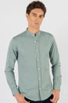 Slim Fit Uzun Kol Çizgili Hakim Yaka Erkek Gömlek