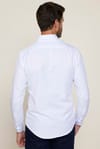 Slim Fit Dar Kesim Pamuklu Kolay Ütülenebilir Düz Erkek Beyaz Gömlek