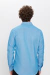 Slim Fit Uzun Kollu Düğmeli Yaka Pamuklu Kolay Ütü Düz Erkek Gömlek