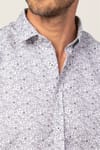Slim Fit Uzun Kol Baskılı Desenli Yaka Düğmeli Erkek Gömlek