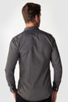 Slim Fit Uzun Kol Çizgili Spor Yaka Poplin Erkek Gömlek