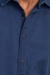 Slim Fit Uzun Kol Biyeli Erkek Denim Gömlek
